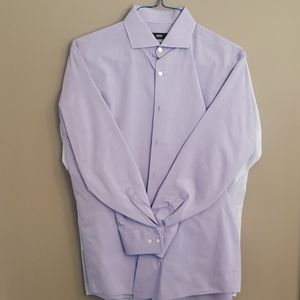 Purple Diamond Patterned men's dress shirt